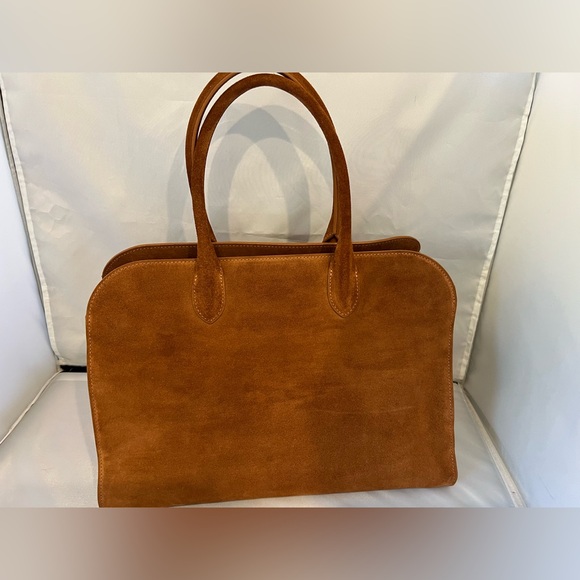 Chic Tan Suede Claudia Firenze Women's Tote Bag - Picture 2 of 16